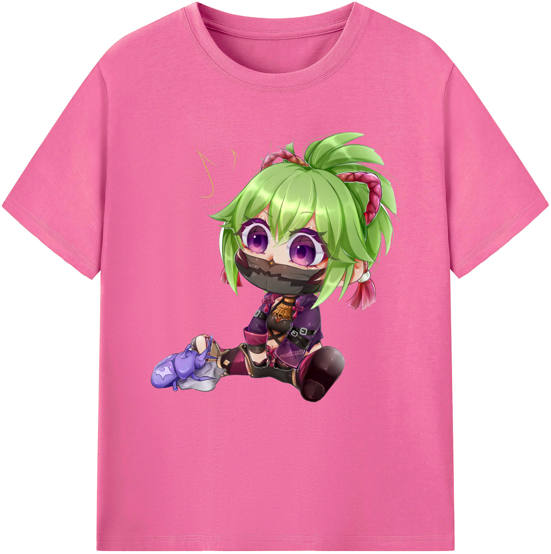 げんし神  久岐忍 くき しのぶ genshin Kuki Shinobu レディースカジュアルプリントTシャツ（綿100％）